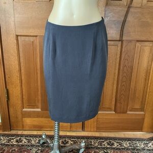 Jones New York 100% silk bluish gray Pencil Skirt